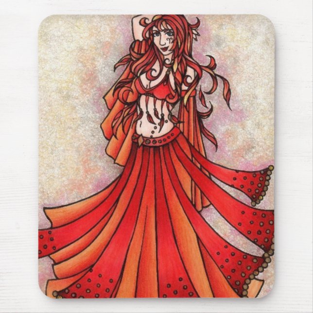 Aries Belly Dancer Art Mouse Pad (Front)