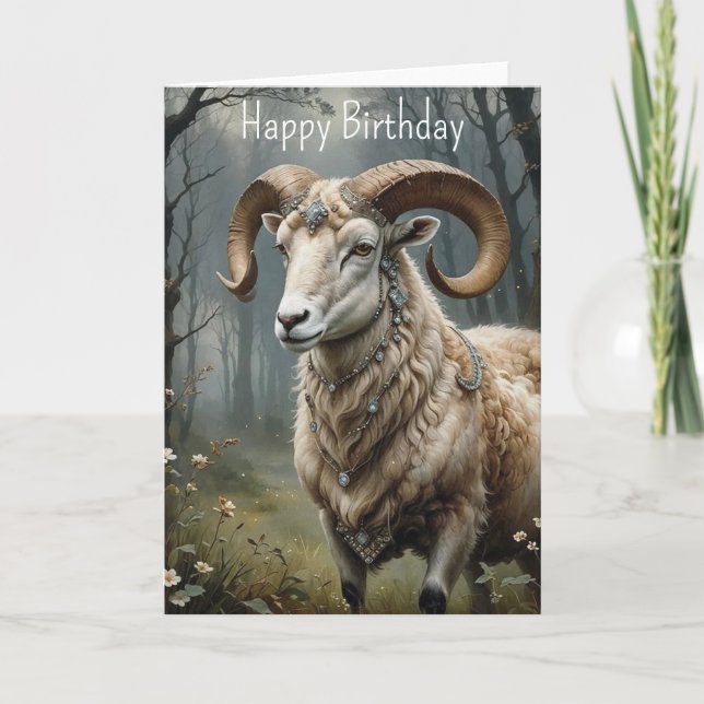 Aries Birthday  Card (Front)