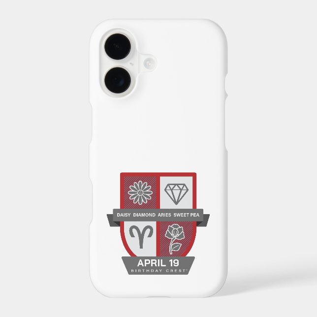 Aries Birthday Crest™ for April 1-19 (Back)