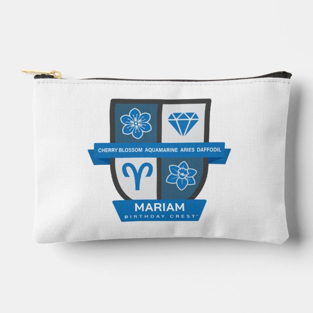 Aries Birthday Crest™ for March 21-31 Accessory Pouch (Front)