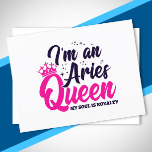 Aries Birthday Queen Astrology Zodiac Sign Soul Postcard