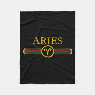 Aries Birthday Zodiac Sign Horoscope Born in April Fleece Blanket