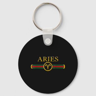 Aries Birthday Zodiac Sign Horoscope Born in April Key Ring
