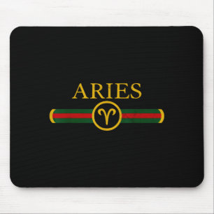 Aries birthday zodiac sign horoscope born in april mouse pad