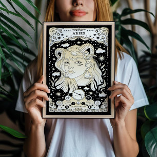 Aries Bold and Dynamic - Astrology Art Poster