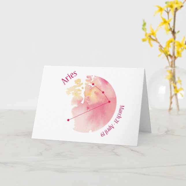 Aries Card (Yellow Flower)