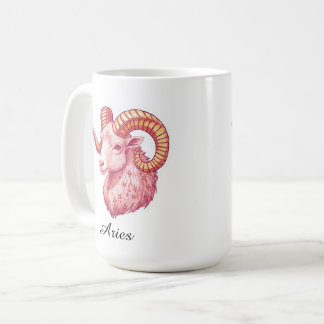 Aries Celestial Zodiac Sticker -Aesthetic Pink Art Coffee Mug