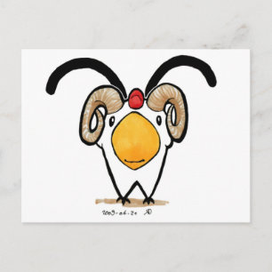 Aries Chicken Postcard