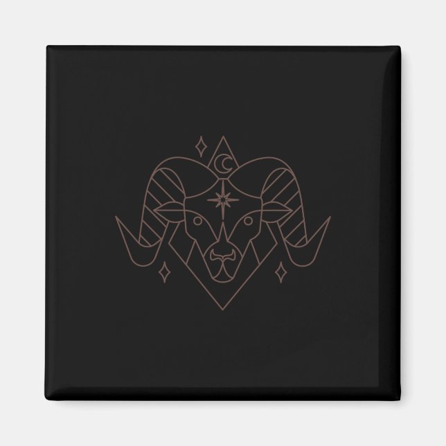 Aries Christmas Zodiac Horoscope Astrology  Magnet (Front)