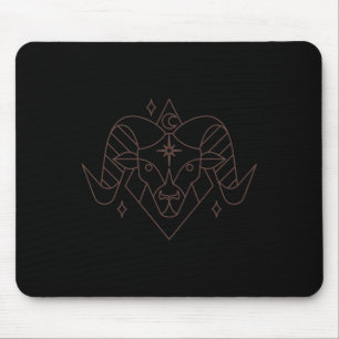 Aries Christmas Zodiac Horoscope Astrology Mouse Pad