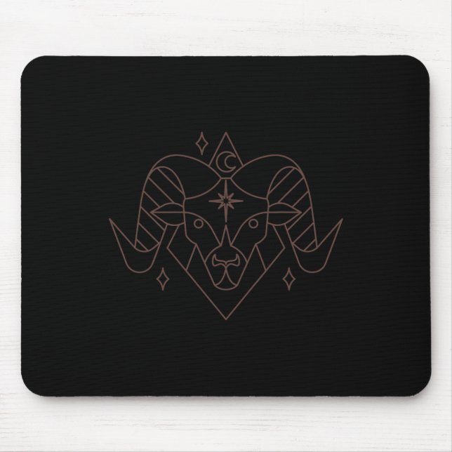 Aries Christmas Zodiac Horoscope Astrology  Mouse Pad (Front)