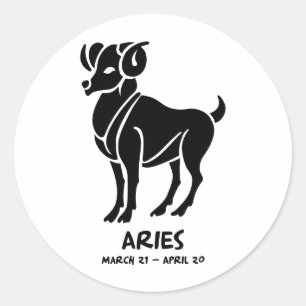Aries Classic Round Sticker