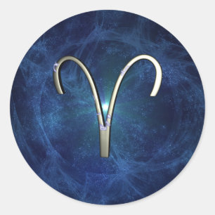 Aries Classic Round Sticker