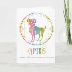 Aries Compatibility Birthday Greeting Card