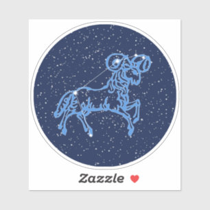 Aries Constellation and Zodiac Sign with Stars