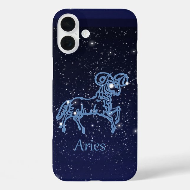 Aries Constellation and Zodiac Sign with Stars Case-Mate iPhone Case (Back)