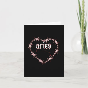 Aries Constellation Gothic Edgy Celestial Birthday Card
