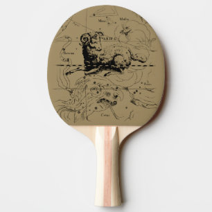 Aries Constellation Hevelius 1690 March 21 - Apr19 Ping Pong Paddle