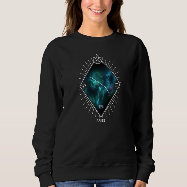 Aries Constellation & Zodiac Symbol Sweatshirt (Front)