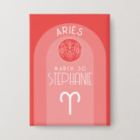 Aries Custom Birthday Zodiac - Photo Modern Design