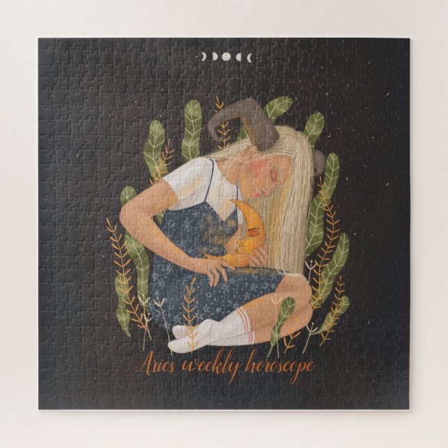 Aries customise name 12 signs of the Zodiac design Jigsaw Puzzle (Vertical)