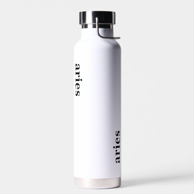 Aries Definition Aesthetic Astrology Gift Water Bottle (Left)