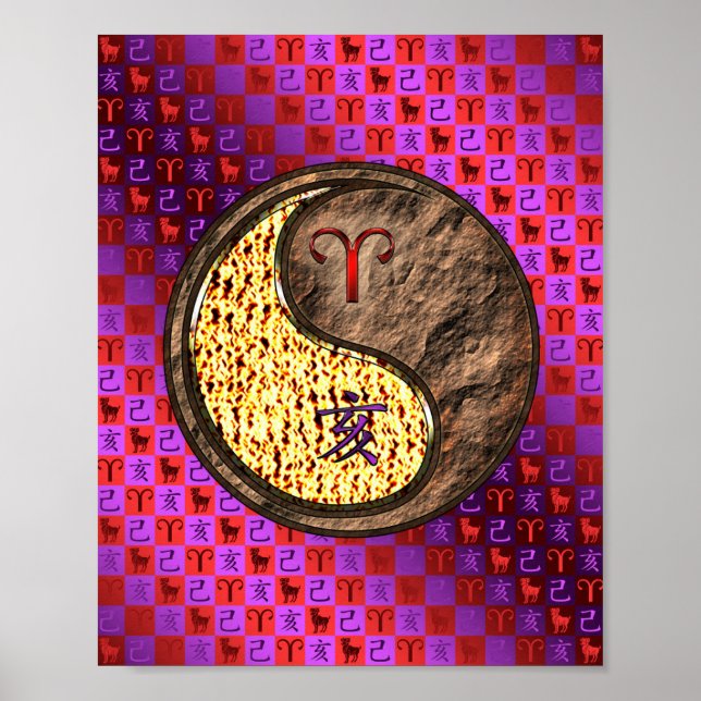 Aries & Earth Boar Poster (Front)