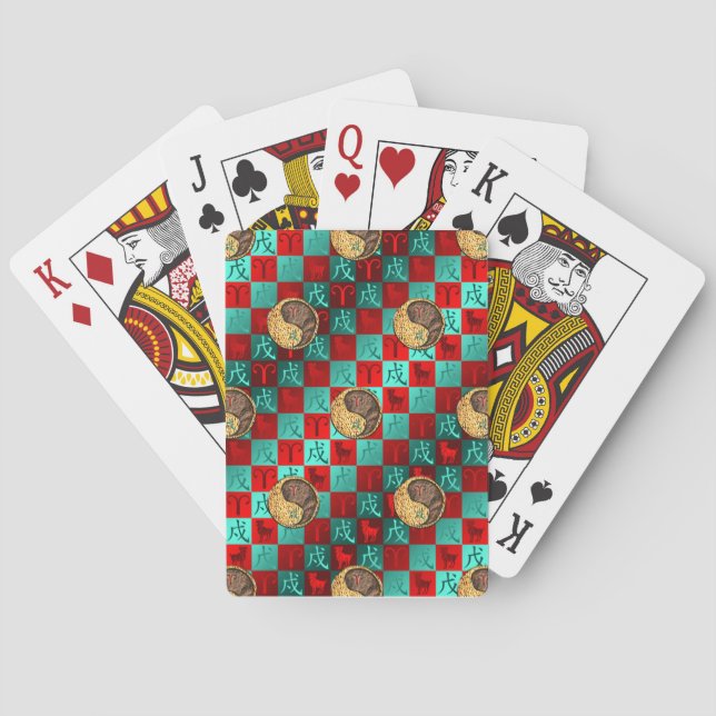 Aries & Earth Dog Playing Cards (Back)