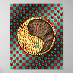 Aries & Earth Dog Poster