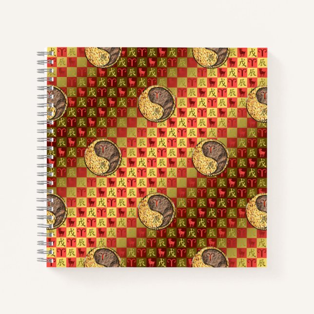 Aries & Earth Dragon Notebook (Front)