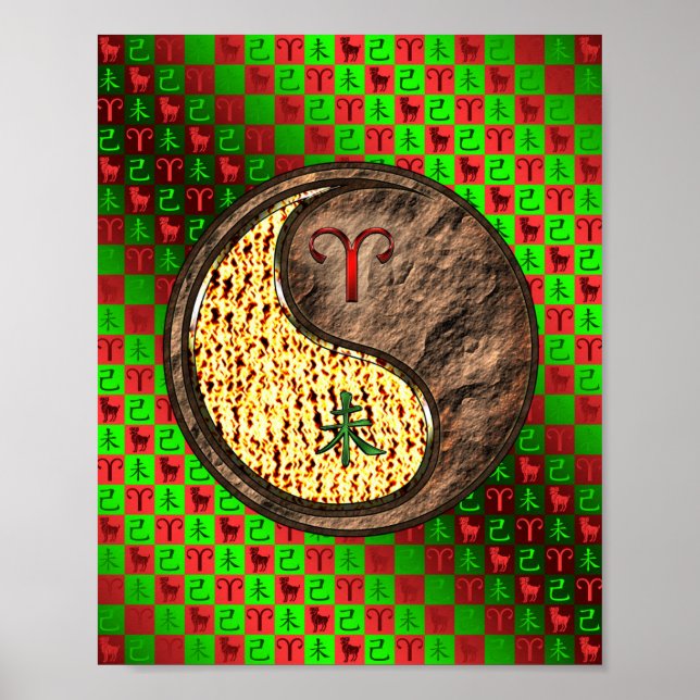 Aries & Earth Goat Poster (Front)