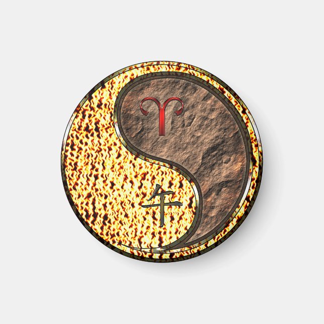 Aries & Earth Horse Magnet (Front)