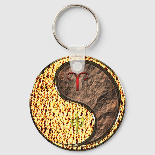 Aries & Earth Monkey Key Ring (Front)