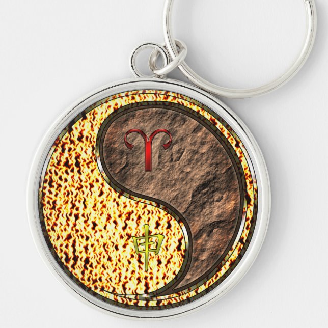 Aries & Earth Monkey Key Ring (Front)