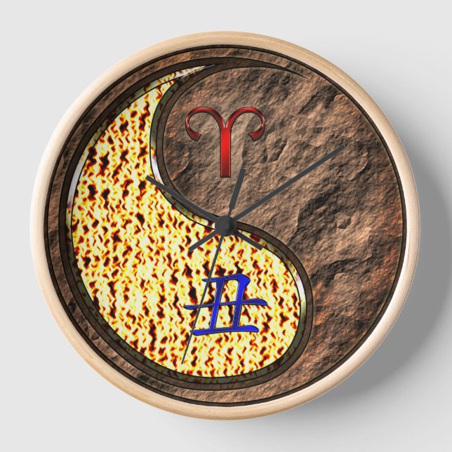 Aries & Earth Ox Clock (Front)