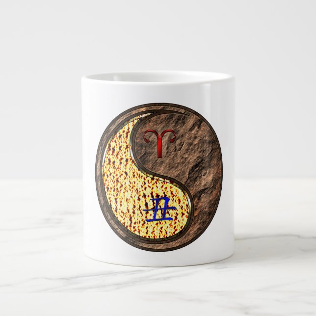 Aries & Earth Ox Large Coffee Mug (Front)