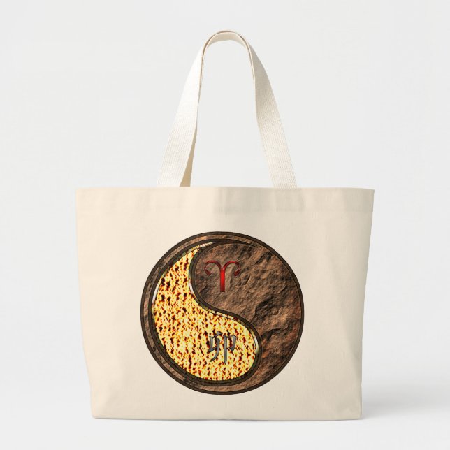 Aries & Earth Rabbit Large Tote Bag (Front)