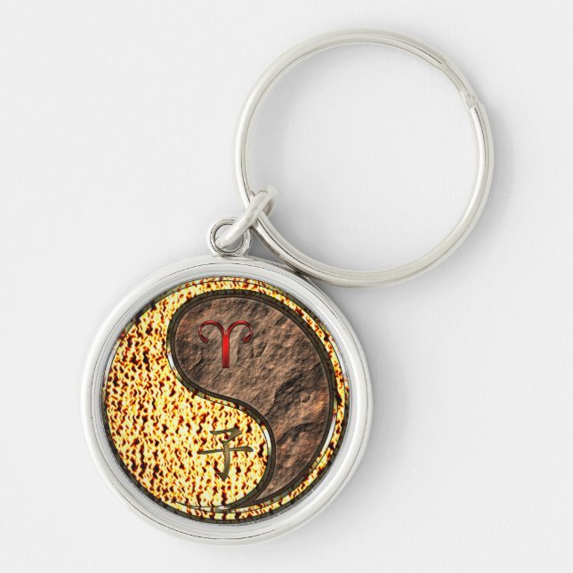 Aries & Earth Rat Key Ring (Front)