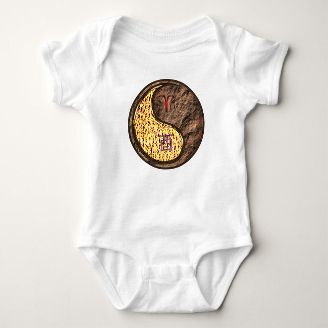 Aries & Earth Rooster Baby Bodysuit (Front)