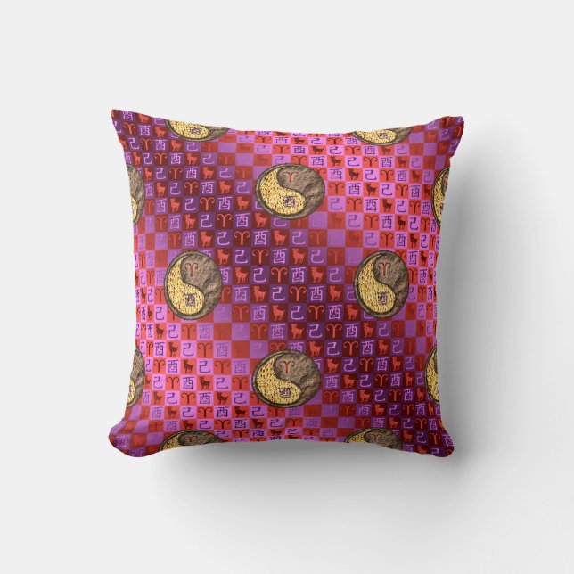 Aries & Earth Rooster Cushion (Front)