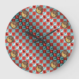 Aries & Earth Snake Large Clock
