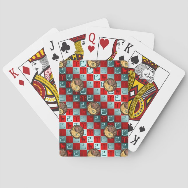 Aries & Earth Snake Playing Cards (Back)