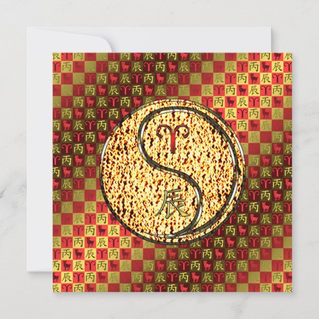 Aries & Fire Dragon Card (Front)