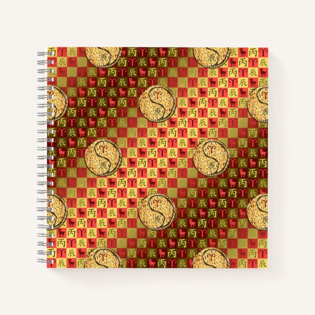 Aries & Fire Dragon Notebook (Front)