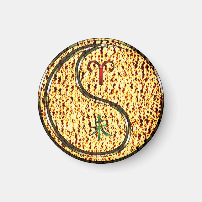 Aries & Fire Goat Magnet (Front)