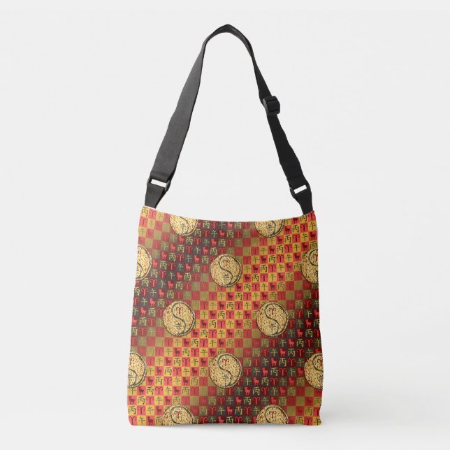 Aries & Fire Horse Crossbody Bag (Front)