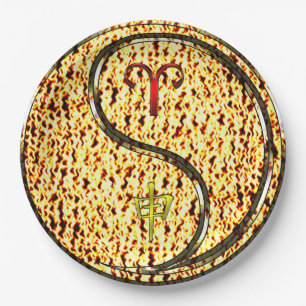 Aries & Fire Monkey Paper Plate