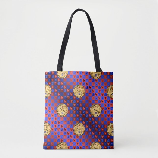 Aries & Fire Ox Tote Bag (Front)