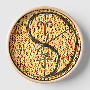 Aries & Fire Rat Clock
