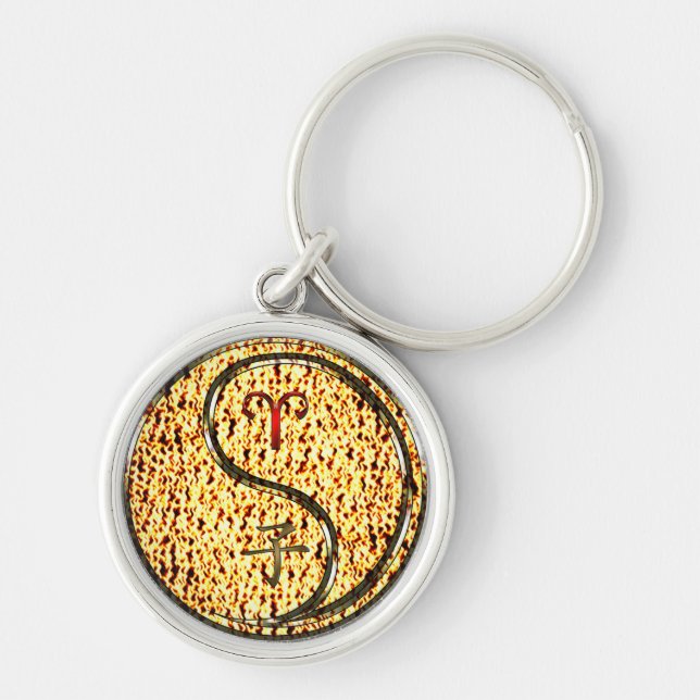 Aries & Fire Rat Key Ring (Front)